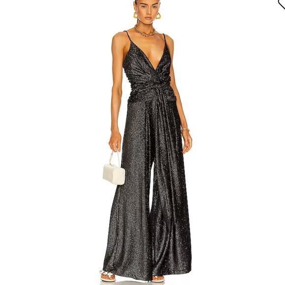 PatBO Pants - NWT Patbo Strass Velvet Tie-Front Jumpsuit